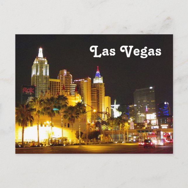 Carte Postale Las Vegas at Night Postcard! (Devant)