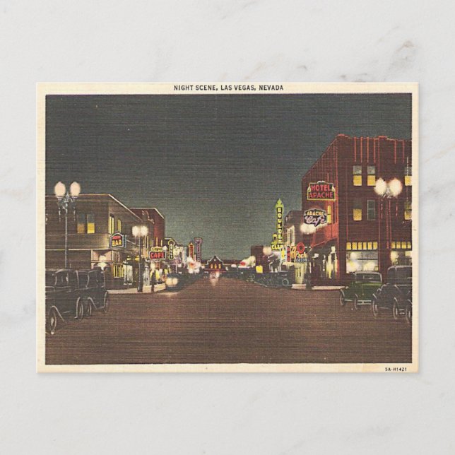 Carte Postale Las Vegas Fremont St. Post Card 1940 Neon (Devant)