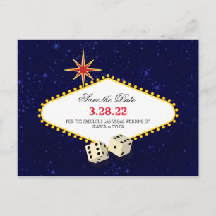Carte Postale Las Vegas Marquee Enregistrer la date
