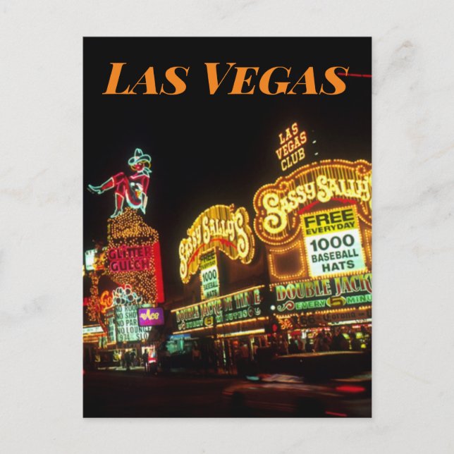 Carte Postale Las Vegas Neon Signs Casino Voyage (Devant)