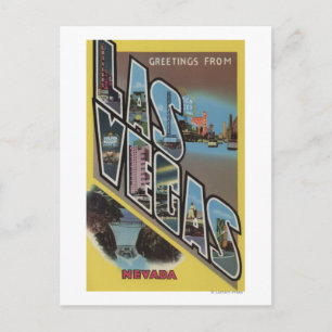 Carte Postale Las Vegas, Nevada - Scènes de grandes lettres