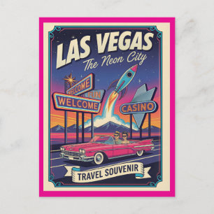 Carte Postale Las Vegas, Nevada – Style Rétro des Années 1950