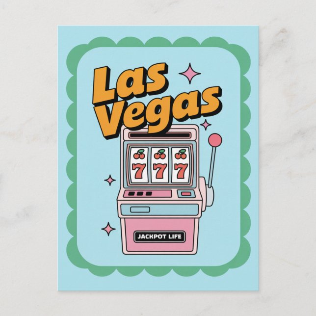 Carte Postale Las Vegas Nevada USA Slot Machine Jackpot (Devant)