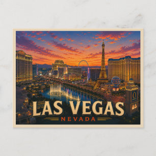 Carte Postale Las Vegas Nevada Voyage Rétro