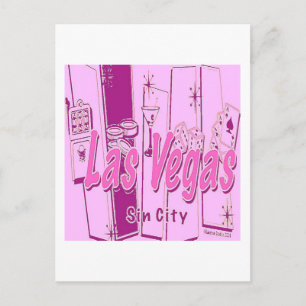 Carte Postale Las Vegas Pop Art Retro