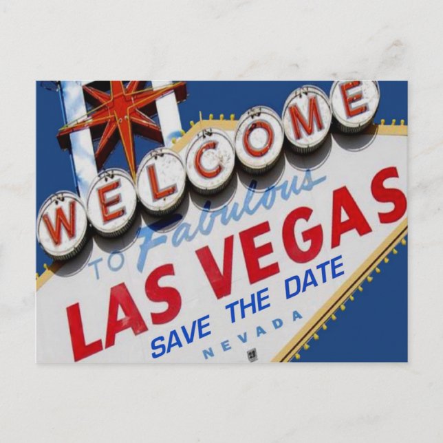 Carte postale Las Vegas SAUVEGARDEZ LA DATE (Devant)