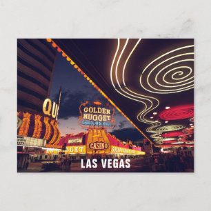 Carte Postale Las Vegas Strip at Night Casino Neon Lights