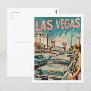 Carte Postale Las Vegas USA Vintage célèbre Travel Place