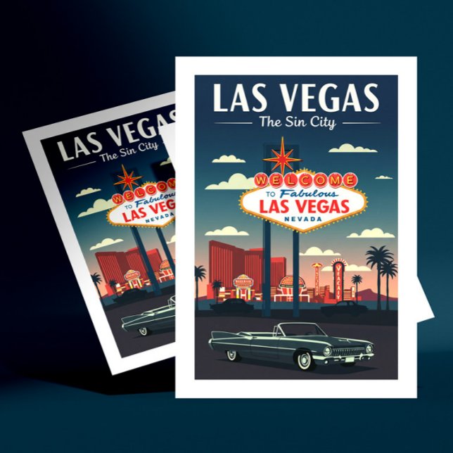Carte Postale Las Vegas vintage (Créateur téléchargé)