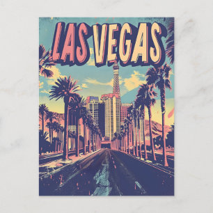Carte Postale Las Vegas Vintage Art