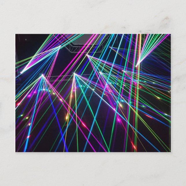 Carte Postale Laser lumières concert ou club de musique (Devant)