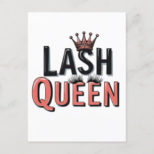 Carte Postale Lash Queen Funny Oye Lashes Se Comforment