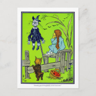 Carte Postale L'Assistant D'Oz : Dorothy A Regardé Avec Réflexio