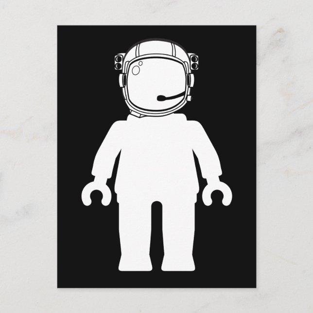 Carte Postale L'astronaute de style banksy Minifig (Devant)
