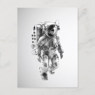 Carte Postale L'astronaute futusristique