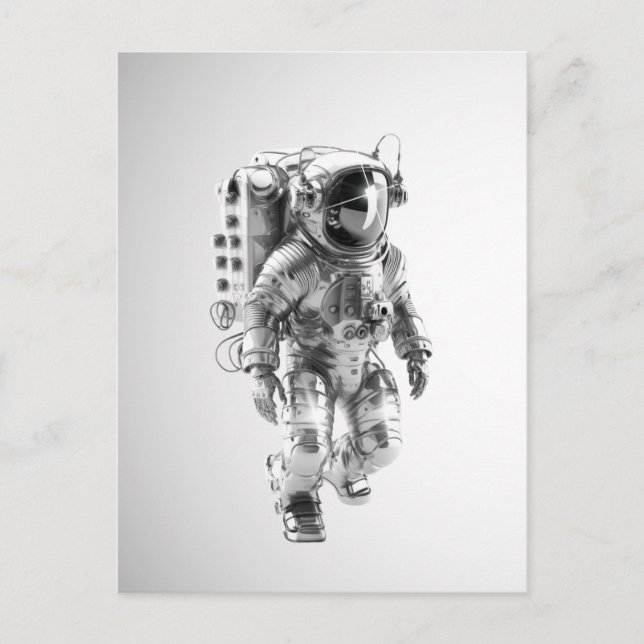 Carte Postale L'astronaute futusristique (Devant)