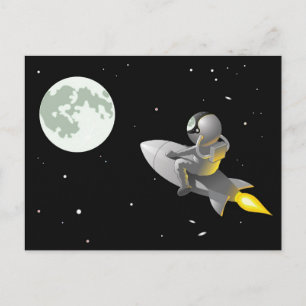 Carte Postale L'Astronaute Sur La Lune