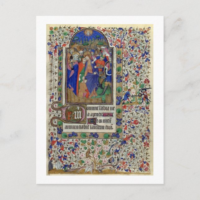 Carte Postale Lat 1156 f.133 Le baiser de Judas, des Heures (Devant)