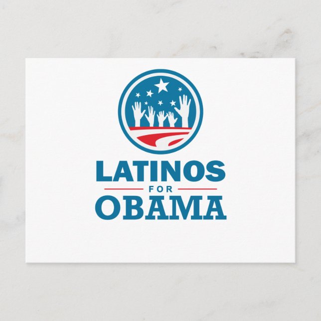 Carte Postale Latinos pour Obama (Devant)