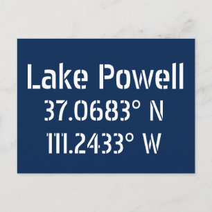 Carte Postale Latitude du lac Powell AZ