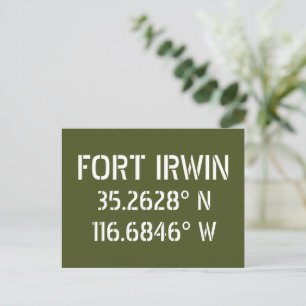 Carte postale Latitude Longitude Fort Irwin