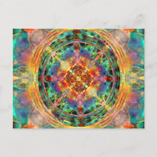 Carte Postale L'Atlantide a inspiré le mandala d'arc-en-ciel