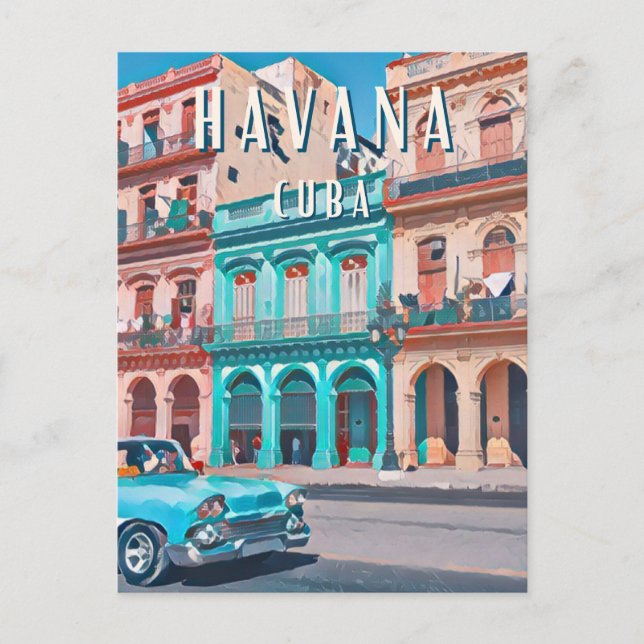Carte Postale l'atmosphère vibrante de La Havane (Devant)