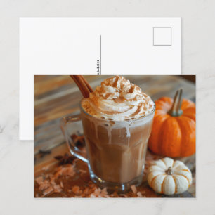 Carte Postale Latte d'épices citrouilles, poste