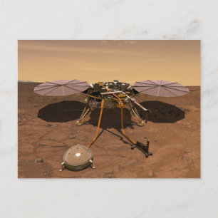 Carte Postale L'atterrisseur Insight opérant à la surface de Mar