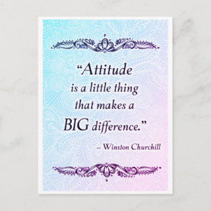 Carte Postale L'attitude est une petite chose - Citation positiv