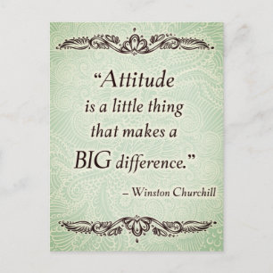 Carte Postale L'attitude est une petite chose - Citation positiv
