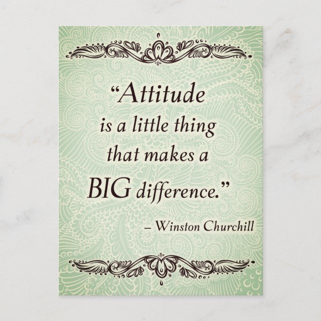 Carte Postale L'attitude est une petite chose - Citations Positi (Devant)
