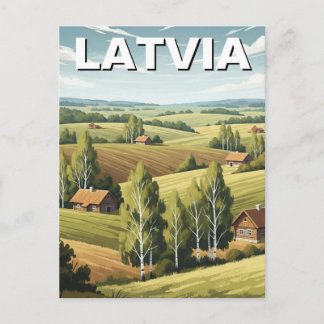 Carte Postale Latvia Countryside Travel