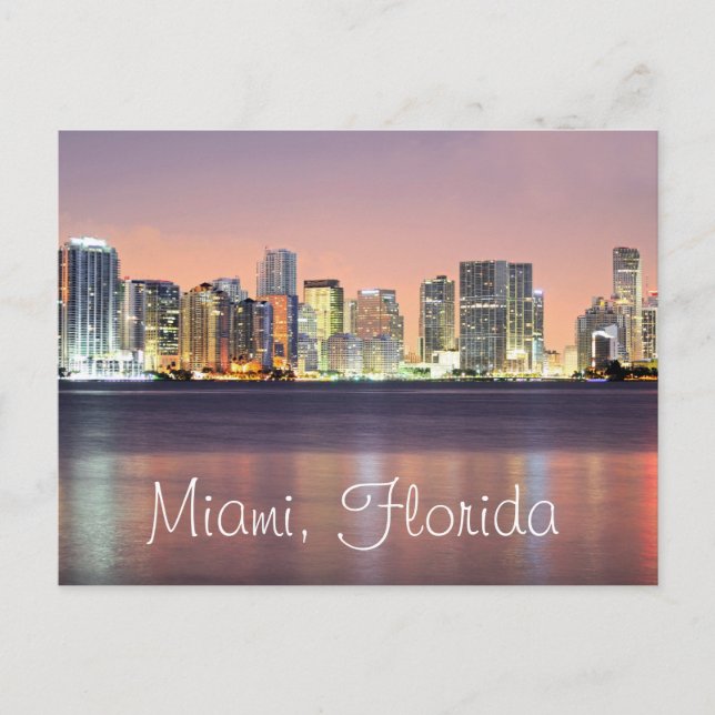 Carte Postale L'aube de la Magic City, Miami. (Devant)