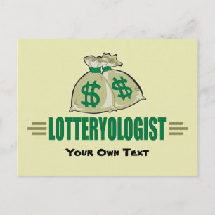Carte Postale Lauréat de la loterie Lotteryologiste amusant