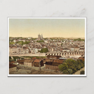 Carte Postale Lausanne, vue générale, Lac de Genève, Suisse v