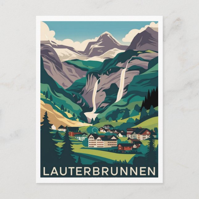 Carte Postale Lauterbrunnen Suisse Travel (Devant)