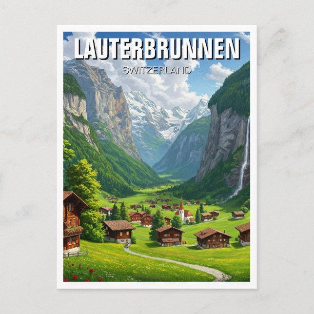 Carte Postale Lauterbrunnen Suisse Travel (Devant)