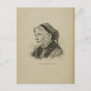 Carte Postale L'auteur américain Harriet Beecher Stowe dessin