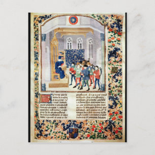 Carte Postale L'auteur présente son livre aux paysans