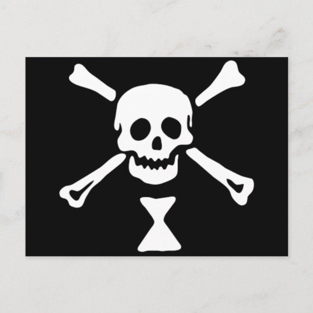 Carte Postale L'authentique drapeau pirate d'Emanuel Wynne (Devant)