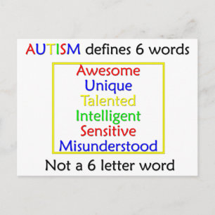 Carte Postale L'autisme définit