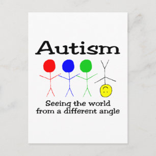 Carte Postale L'Autisme Voit Le Monde D'Un Angle Différent