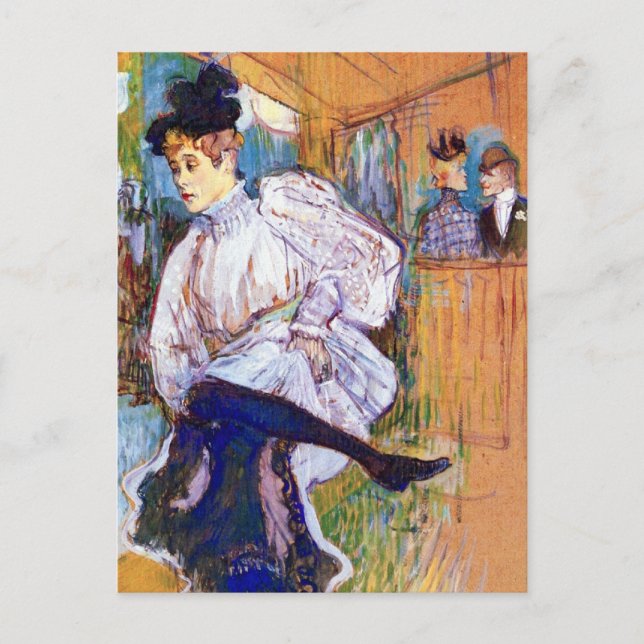 Carte Postale Lautrec : Jane Avril Dancing (Devant)