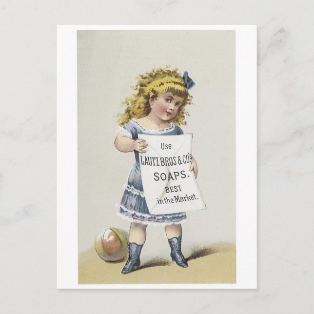 Carte Postale Lautz Bros Soaps - Little Blonde Girl (Devant)
