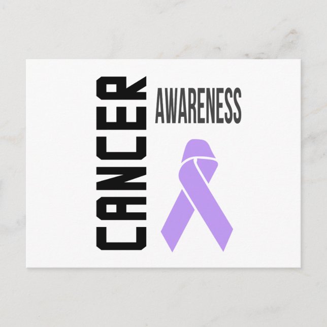 Carte Postale Lavande de sensibilisation au cancer (tous les can (Devant)