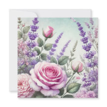 Carte postale Lavande et Jardin Rose
