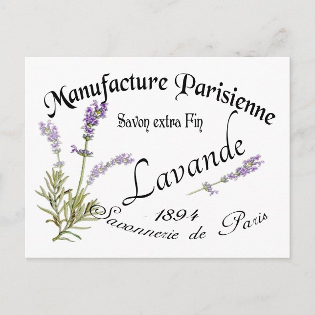 Carte Postale Lavande vintage (Devant)