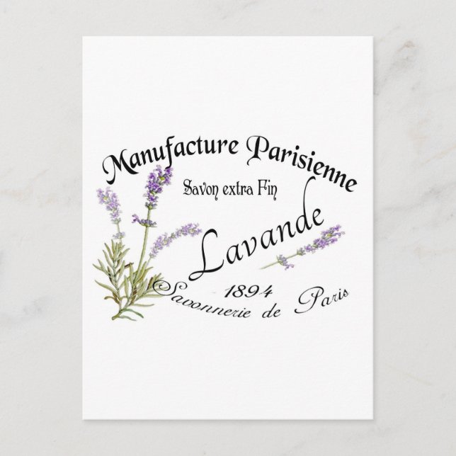 Carte Postale Lavande vintage (Devant)