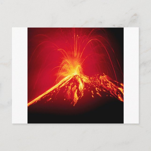 Carte Postale Lave chaude de volcan Costa Rica 1991 (Devant)